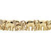 Estate Diamond and Ruby 18K Gold Elephant Link Bracelet + Montreal Estate Jewelers