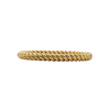 Estate Italian 18K Gold Hinged Rectangular Ridged Bangle Bracelet