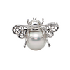 White South Sea Pearl, Ruby & Diamond Bumble Bee Brooch + Montreal Estate Jewelers