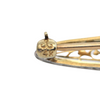 Late Edwardian Diamond and Sapphire 14k Gold Bar Pin + Montreal Estate Jewelers