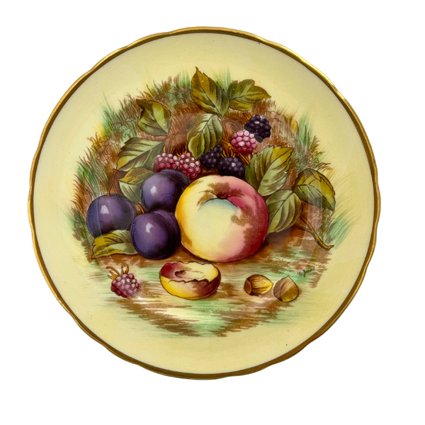 Vintage Aynsley 'Orchard Gold' Plate Signed 'D.Jones'