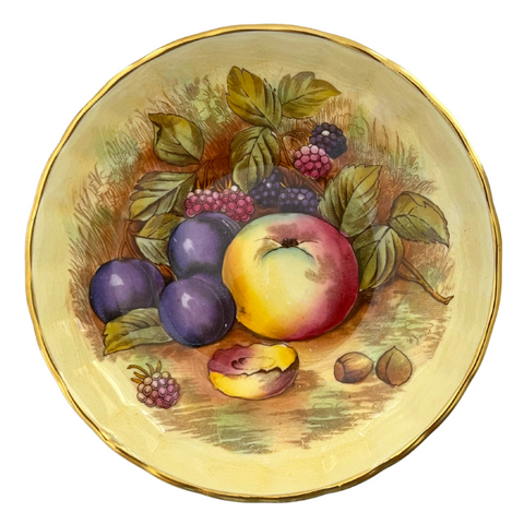 Vintage Aynsley 'Orchard Gold' Finger Bowl Trinket Dish Signed Jones + Montreal Estate Jewelers