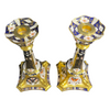 Pair of Royal Crown Derby 'Old Imari' Candlesticks (Set of 2) Dated 1986 + Montreal Estate Jewelers