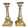 Pair of Royal Crown Derby 'Old Imari' Candlesticks (Set of 2) Dated 1986 + Montreal Estate Jewelers