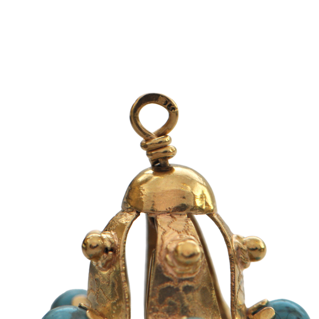 Vintage 18K Yellow Gold Bell Charm + Montreal Estate Jewelers