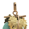 Vintage Italian Amazonite 18K Two-Toned Gold Grape Vine Charm + Montreal Estate Jewelers