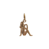 Vintage Diamond 14K Rose Gold Pin Up Girl Charm + Montreal Estate Jewelers