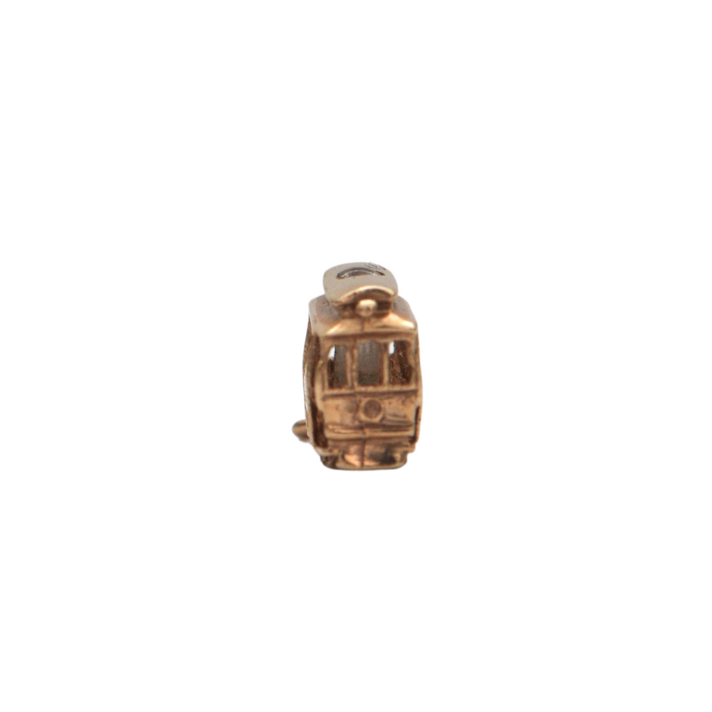 Vintage 14K Yellow Gold Streetcar Charm + Montreal Estate Jewelers