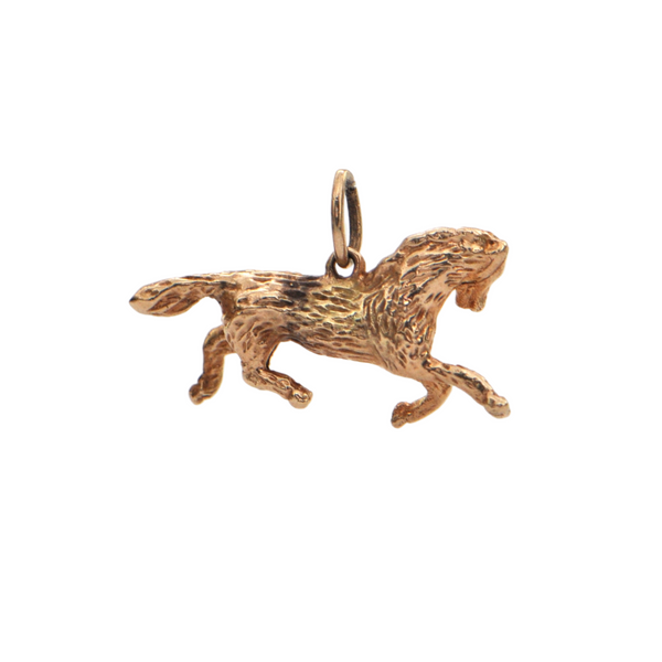 Vintage 14k Yellow Gold Running Horse Charm + Montreal Estate Jewelers