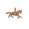 Vintage 14k Yellow Gold Running Horse Charm + Montreal Estate Jewelers