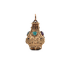 Vintage Multi-Gemstone 14K Yellow Gold Lantern Charm + Montreal Estate Jewelers