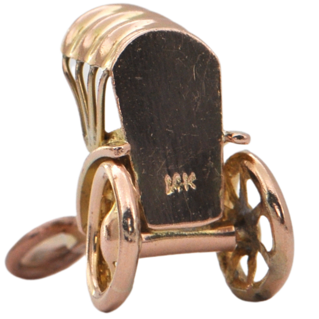 Vintage 14K Two-Toned Gold Rikshaw Charm + Montreal Estate Jewelers