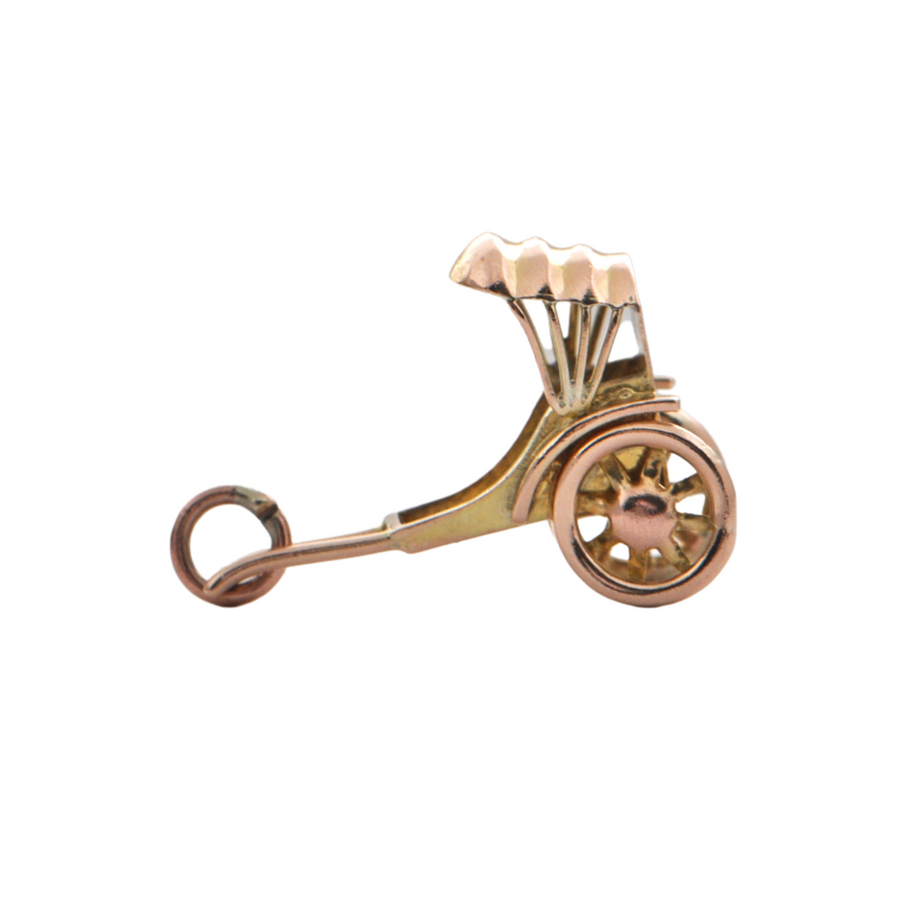 Vintage 14K Two-Toned Gold Rikshaw Charm + Montreal Estate Jewelers