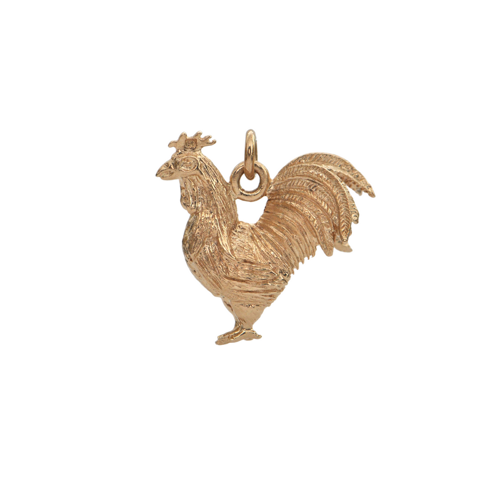 Vintage Gold Rooster Charm + Montreal Estate Jewelers