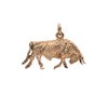 Vintage Gold Fighting Bull Charm + Montreal Estate Jewelers
