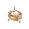 Vintage Gold Blue Crab Charm/Pendant + Montreal Estate  Jewelers