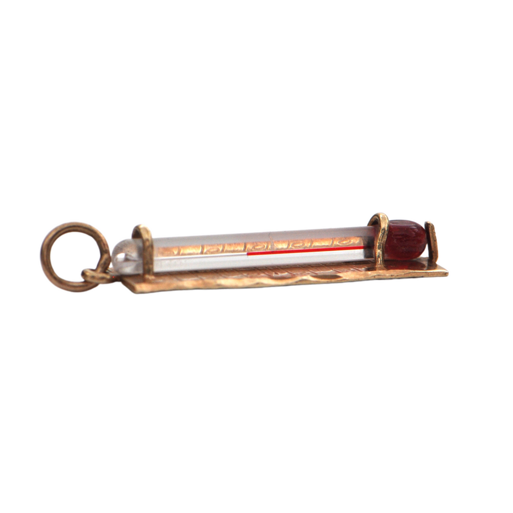 Gold Thermometer Charm + Montreal Estate Jewelers