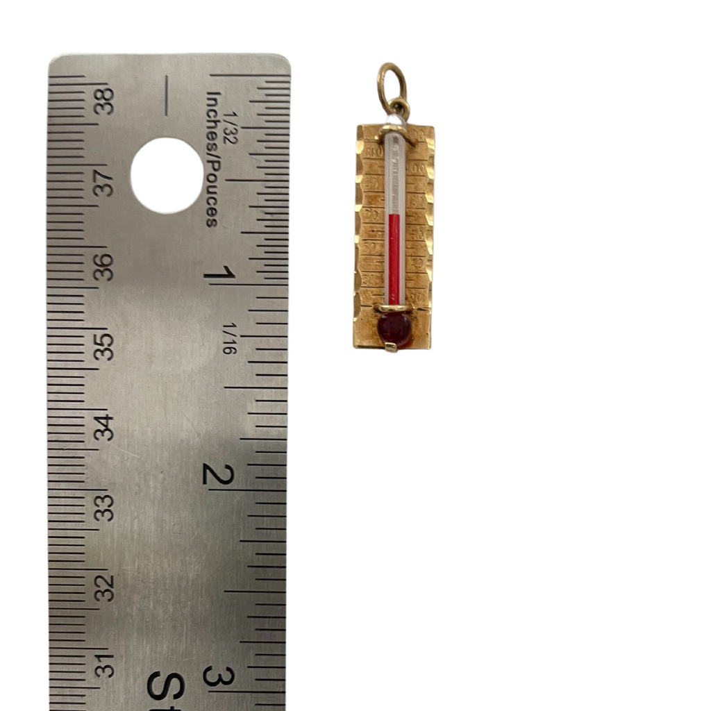 Gold Thermometer Charm + Montreal Estate Jewelers