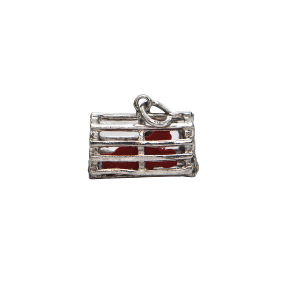 Vintage Sterling Silver Lobster in Cage Charm + Montreal Estate Jewelers