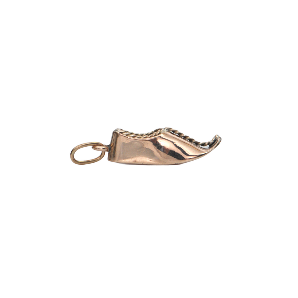 Vintage 10K Gold Slipper Charm + Montreal Estate Jewelers