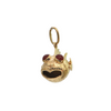 Vintage Italian Carnelian 18k Gold Puffer Fish Charm + Montreal Estate Jewelers