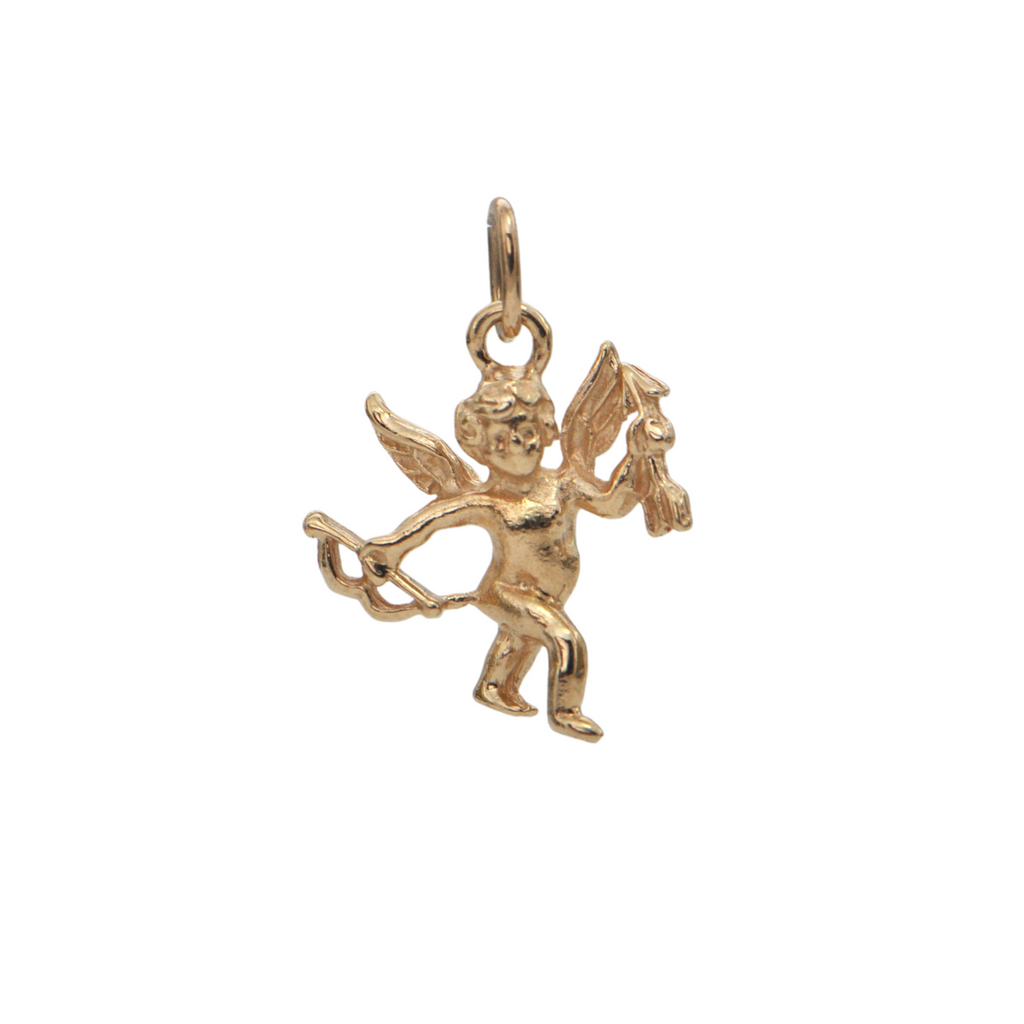 Vintage 14k Gold Cupid Charm + Montreal Estate Jewelers
