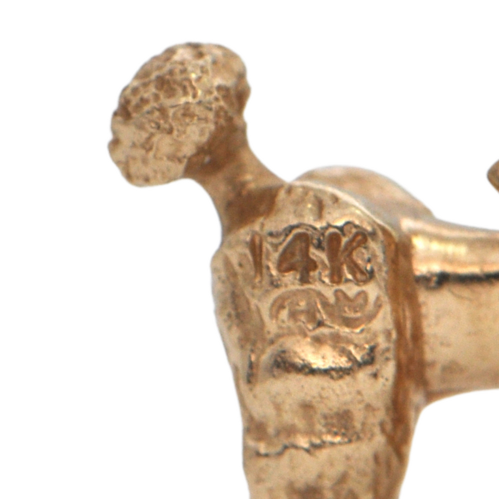 Vintage 14k Gold Small Poodle Charm + Montreal Estate Jewelers