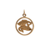 Vintage Birks 10K Gold Pisces Zodiac Charm/Pendant
