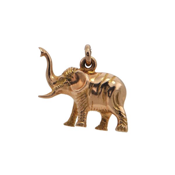 Estate Solid 18K Gold Elephant Charm/Pendant + Montreal Estate Jewelers