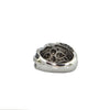 2.66CT  Black and White Pavé Diamond 18K White Gold Ring + Montreal Estate Jewelers