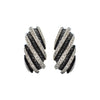 4.65CT Black and White Striped Pavé Diamond Earrings + Montreal Estate Jewelers