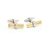 Vintage Italian 14K Yellow and White Gold Cufflinks + Montreal Estate Jewelers