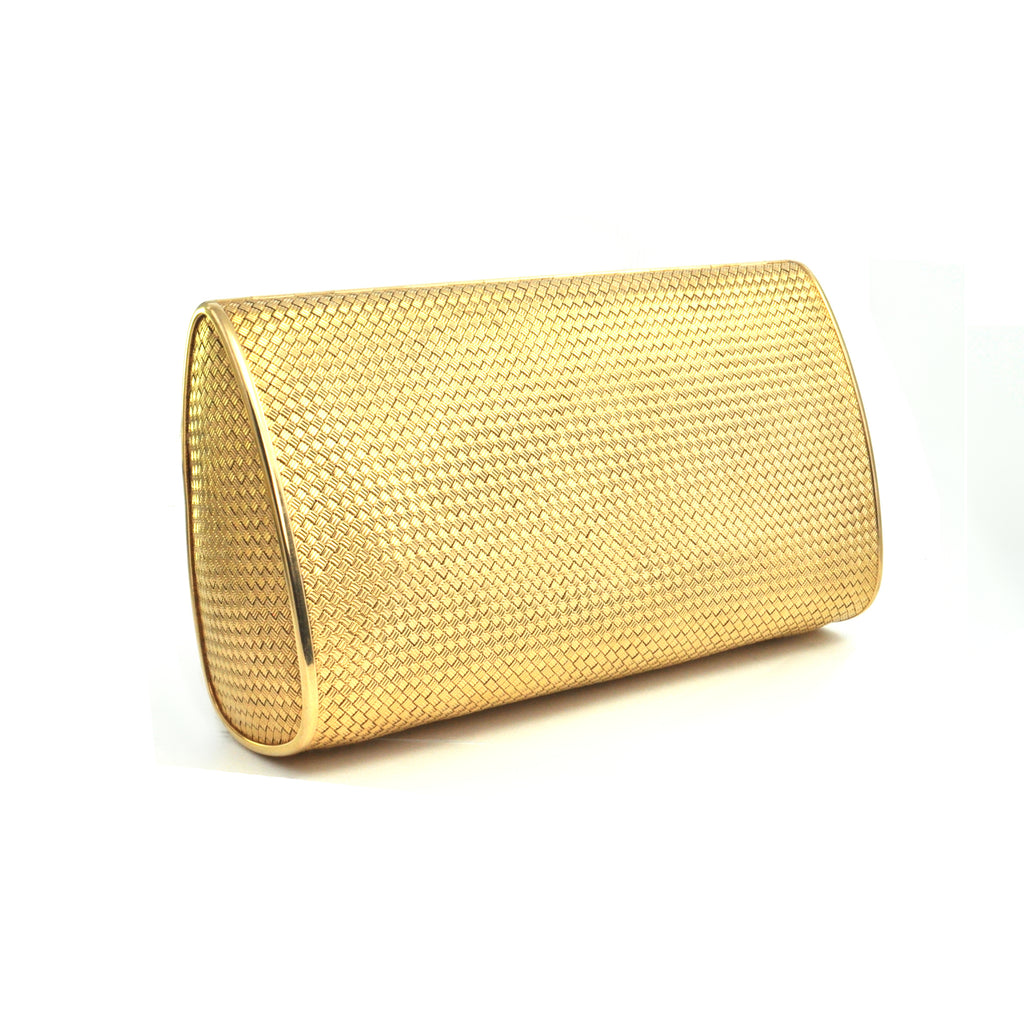  5 ct Diamonds, solid 18k gold and Platinum Mid-Century French Clutch + Montreal Estate Jewelers