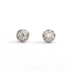 Vintage 0.60 CT Cluster Round Diamond Stud Earrings + Montreal Estate Jewelers