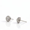 Vintage 0.60 CT Cluster Round Diamond Stud Earrings + Montreal Estate Jewelers