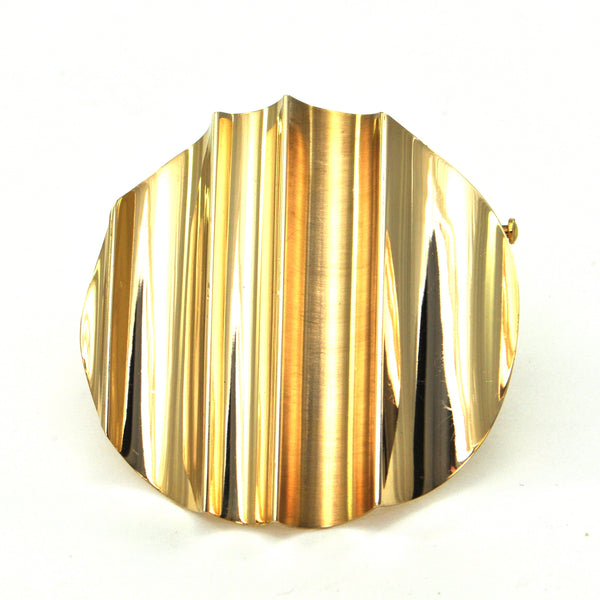 Walter SCHLUEP 18k Undulating Brooch circa 1970 - montreal estate jewellers