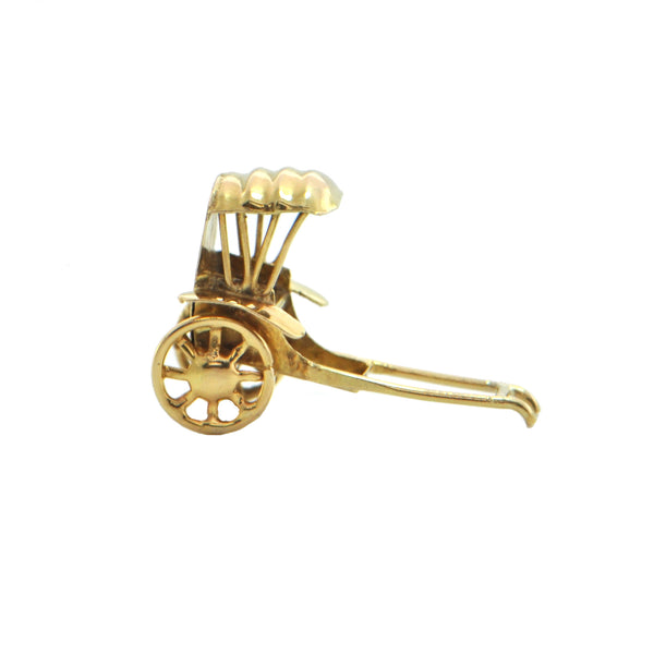 14K Yellow Gold Rickshaw Charm + Montreal Estate Jewelers