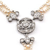 Edwardian Seed Pearl and Diamond Necklace with Detachable Heart Pendant C. 1900 + Montreal Estate Jewelers