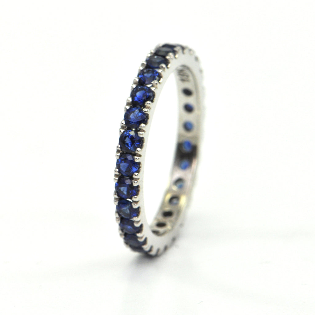 1.35 ct Sapphire eternity band - montreal jewellery design