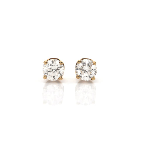 0.50CT Diamond Stud Earrings in 18k + Montreal Estate Jewelers