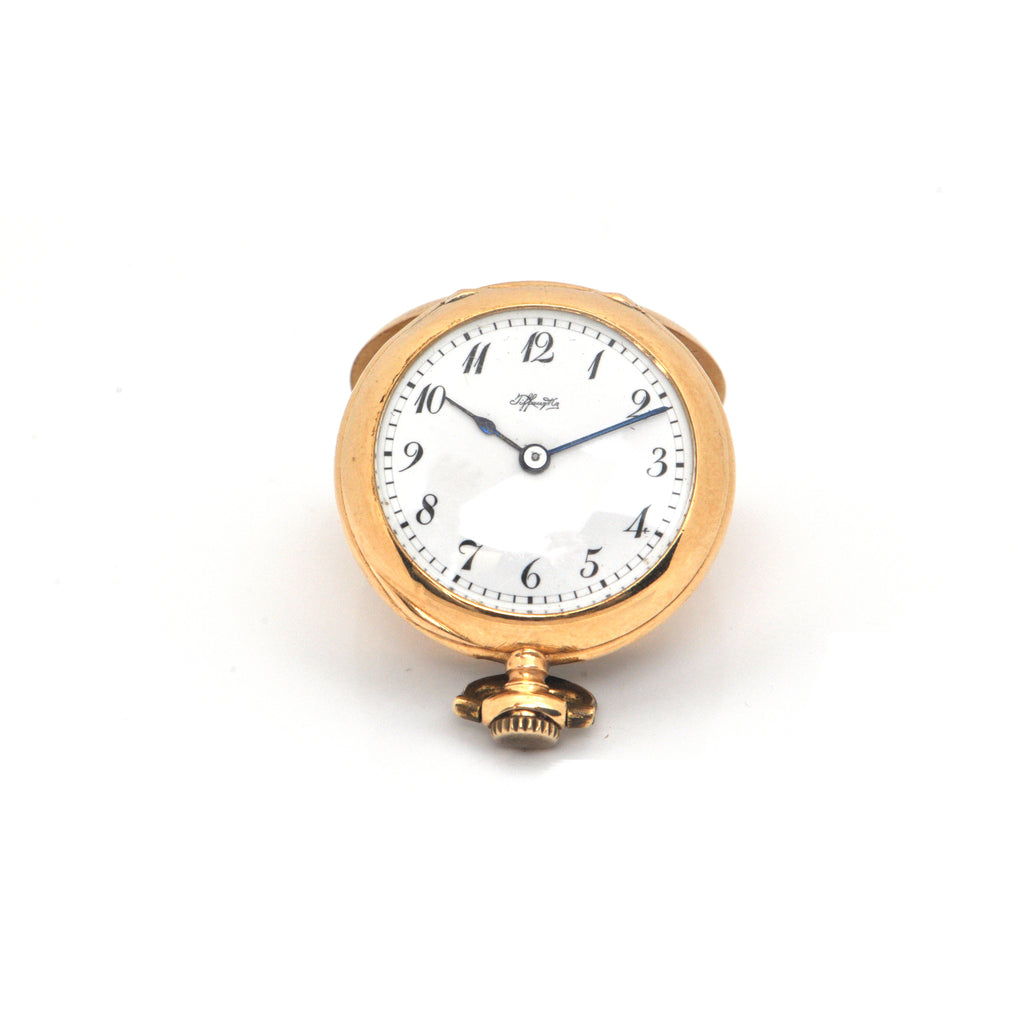 Tiffany & Co. 18K Yellow Gold Open Faced Ladies Pocket Watch C.1920 + Montreal Estate Jewelers