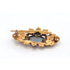 Vintage 18K Yellow Gold and Enamel Brooch with Seed Pearl + Montreal Estate Jewelers