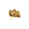 Paash Sapphire 18K Yellow Gold Tie Pin + Montreal Estate Jewelers