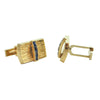 PAASH Sapphire 18k Yellow Gold Cufflinks + Montreal Estate Jewelers