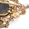 Vintage Italian Rhodochrosite and Lapis Lazuli 18K Yellow Gold Brooch + Montreal Estate Jewelers 
