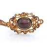 Vintage Italian Rhodochrosite and Lapis Lazuli 18K Yellow Gold Brooch + Montreal Estate Jewelers 