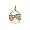 14K Rose Gold Comedy and Tragedy Mask Charm + Montreal Estate Jewelers