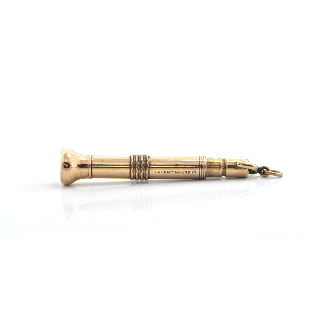 Antique English 9K Yellow Gold Cigar Punch (1857)