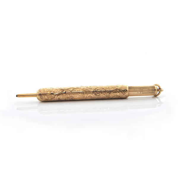 14K Yellow Gold Telescopic Pencil + Montreal Estate Jewelers