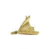 Vintage 18K Yellow Gold Catamaran Boat Charm + Montreal Estate Jewelers